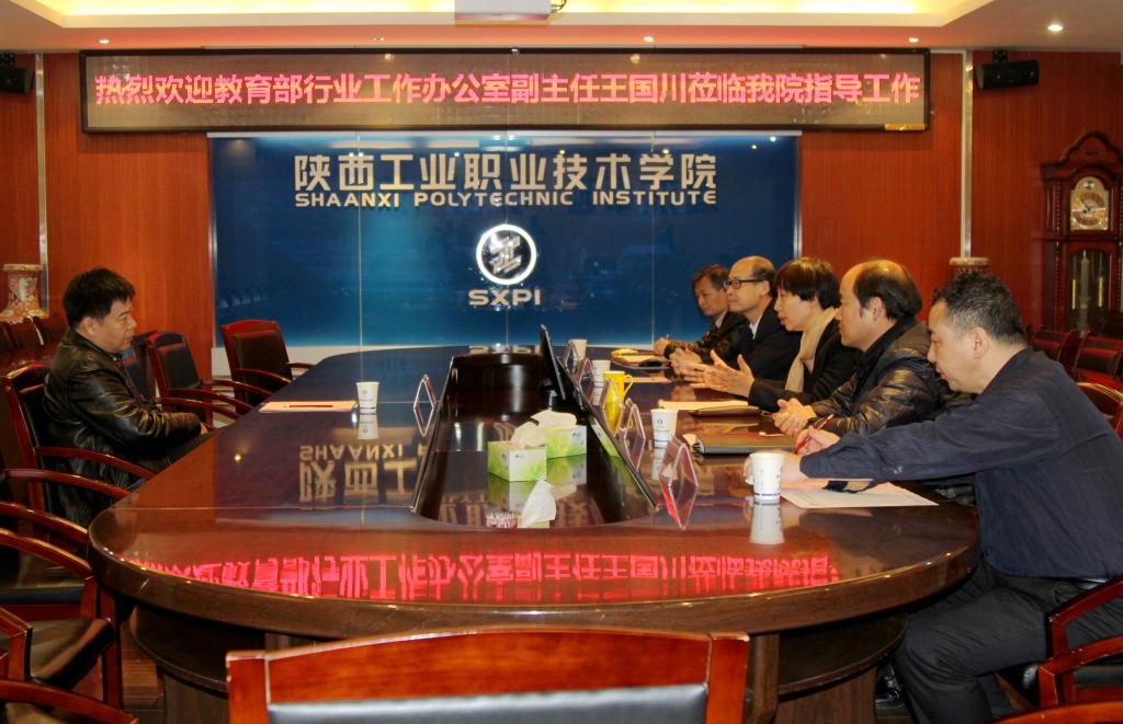 教育部行业工作办公室副主任王国川来我院考察指导工作