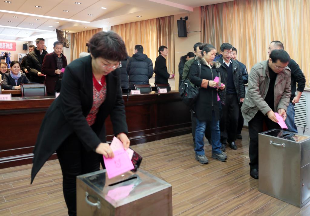 行使民主权利 投下庄严一票